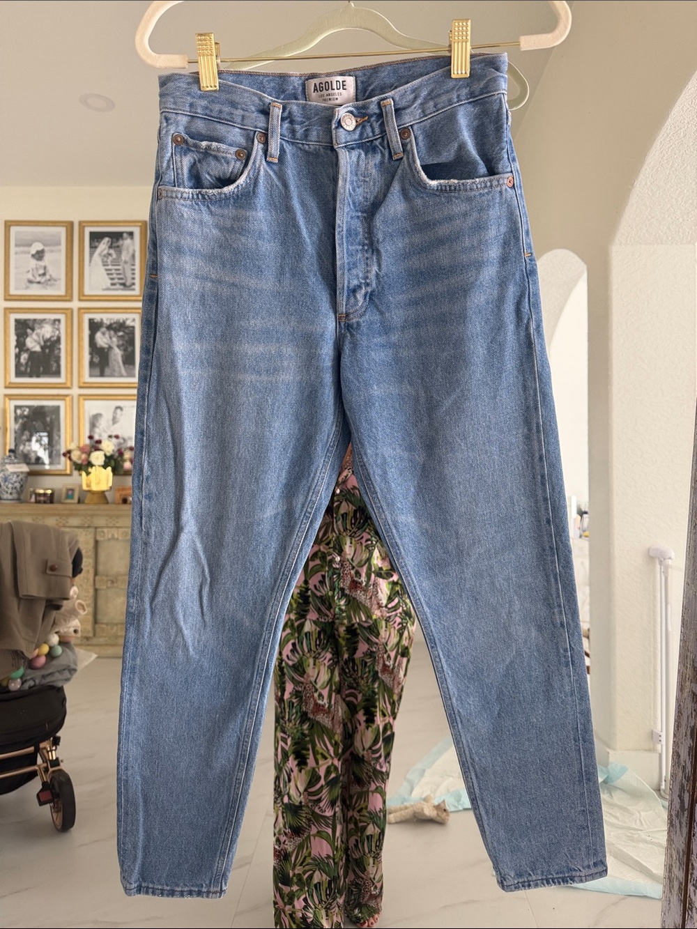 Agolde Light Blue Skinny High-Rise Jeans